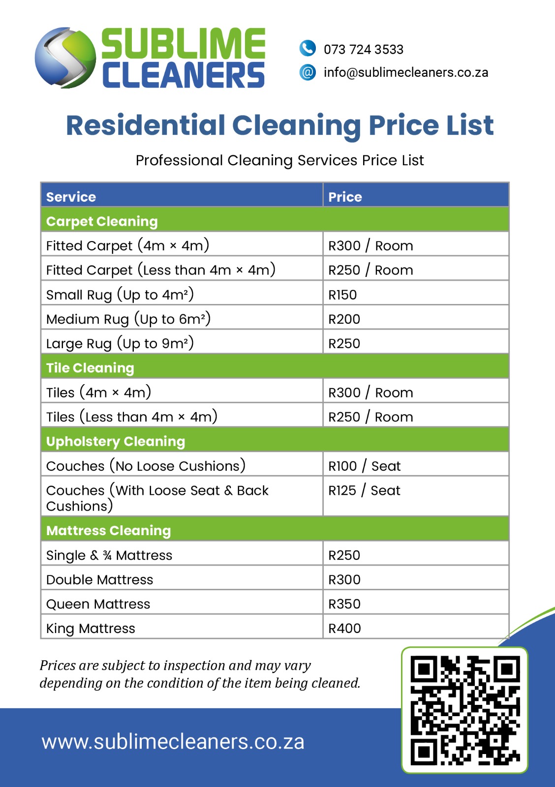 Sublime Cleaners Midrand